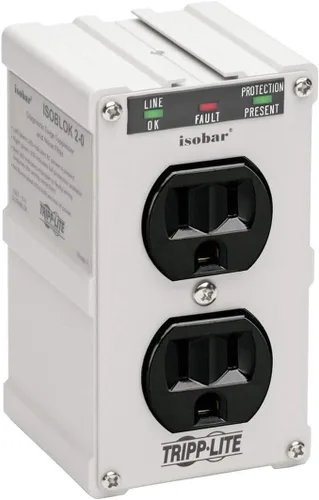 Vista 8 de Tripp lite Isobar Barra protectora con salida de 8 contactos contra sobretensiones, con cable de 25 pies, enchufe de ángulo recto para diagnóstico