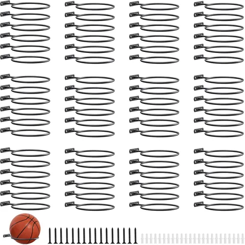 Vista 10 de Ball Holder Wall Mount Bulk,Basketball Football Stand Ball Storage