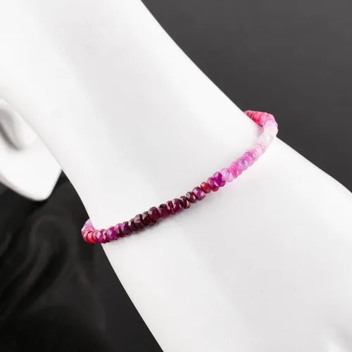 Vista 19 de Gifts For Women Shaded Beads Bracelets for Women, Natural Gemstone Handmade Full Beaded Jewelry, Birthstone, Crystals and Healing Stones 925