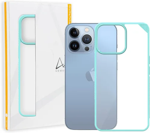 Vista 10 de Armor Funda Signature para iPhone 13 Pro Max (transparente con cinta gris)