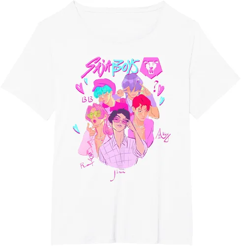 Vista 53 de Kpop Demon Hunters Camiseta Saja Boys Heartthrob con licencia