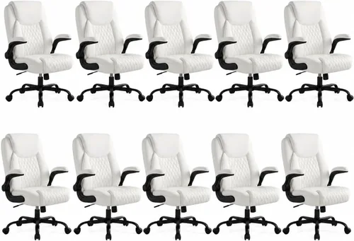 Vista 23 de GTPLAYER Black Office Desk Chair with 90° Flip-up Arm, 2 Pack