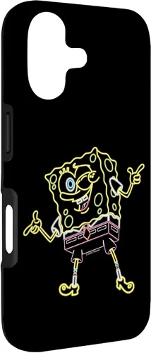 Vista 3 de Spongebob Squarepants Carcasa Neon Line Art para iPhone 17
