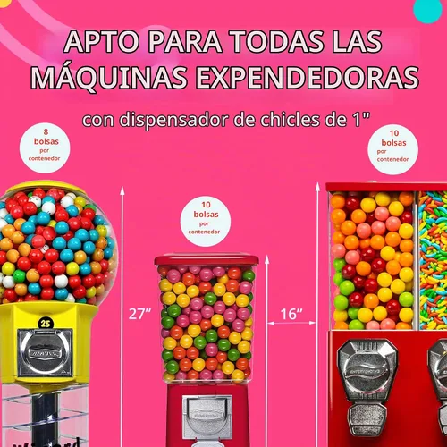 Vista 9 de Razzles Candy Gum - Bolsa de goma de mascar original con sabor a fruta de 1.7 libras, para máquina expendedora de recambio de goma de mascar a