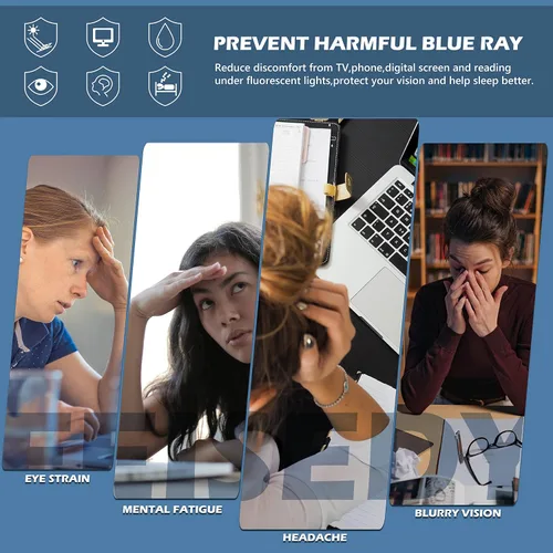 Vista 7 de FEISEDY Cateye B4069 - Gafas de bloqueo de luz azul para computadora para mujeres y hombres