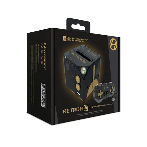 Vista 2 de Hyperkin RetroN Sq HD Gaming Console for Game BoyColor Game Boy Advance (Blackgold) - Game Boy Advance