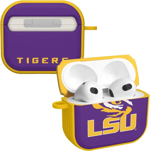 Vista 4 de Affinity Bands LSU Tigers HDX - Funda compatible con Apple AirPods Gen 1 y 2 (rayas de pintura)