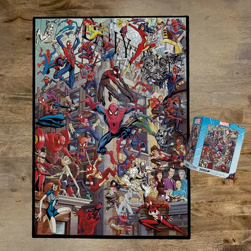 Vista 3 de AQUARIUS Marvel Spider-Man Heroes Puzzle (rompecabezas de 3000 piezas) – Mercancía y coleccionables con licencia oficial de Marvel Comics, sin