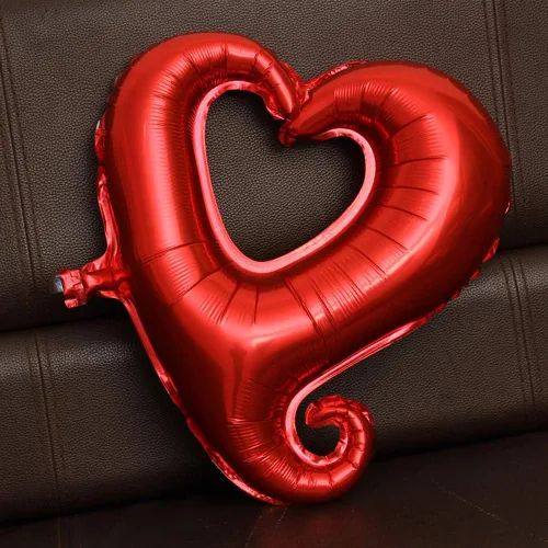 Vista 4 de Soochat Globos de corazón rojo, globo de helio de Mylar en forma de corazón para decoración de San Valentín, boda, fiesta, 10