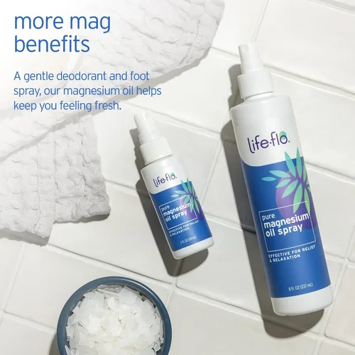 Vista 4 de Life-Flo Aceite de magnesio puro para pies y cuerpo – Spray de magnesio 100% puro de The Zechstein Seabed – Spray para pies, relaja y rejuvenece
