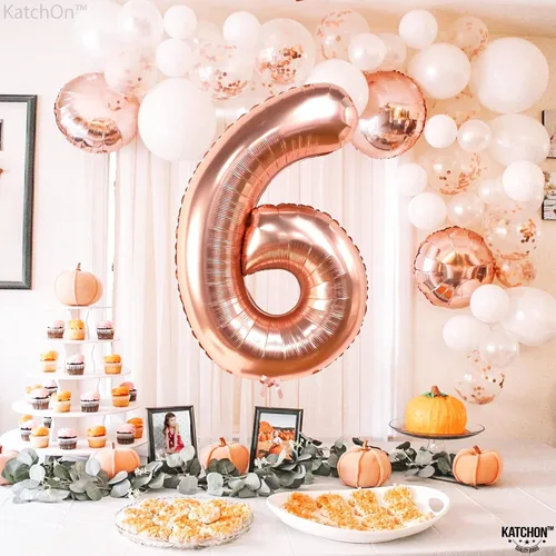 Vista 931 de KatchOn Globo negro del número 1 de 40 pulgadas, globo de feliz cumpleaños Large Mylar Number One Balloon for 1st Birthday Decorations, Foil