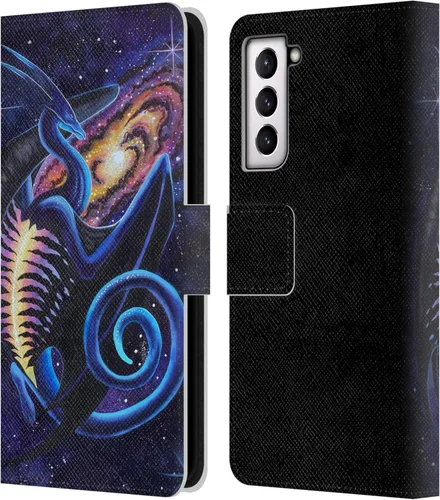 Vista 55 de Head Case Designs Officially Licensed Carla Morrow Galactic Entrancement Dragons Leather Wallet Case Compatible with Samsung Galaxy A07 4G