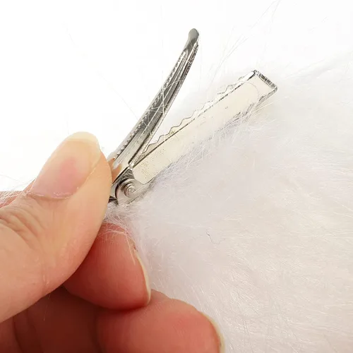 Vista 4 de Pinza para el pelo de la oreja de conejo de conejo para Pascua, Halloween, cosplay, accesorios para el cabello, TSFJ37