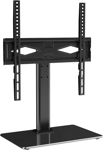 Vista 9 de VEVOR Soporte universal para TV de 32 a 55 pulgadas, soporte giratorio de altura ajustable con base de vidrio templado para dormitorio, sala de estar