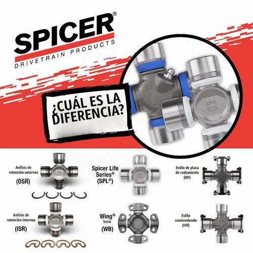 Vista 12 de Spicer Kit de juntas en U 5-153X serie 1310 (OSR) (paquete de 2)