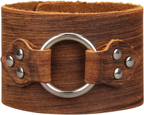 Vista 63 de Jeilwiy Pulseras de cuero punk para hombres, pulseras hechas a mano, brazalete ancho, joyería trenzada, color negro y marrón, ajustable, regalos
