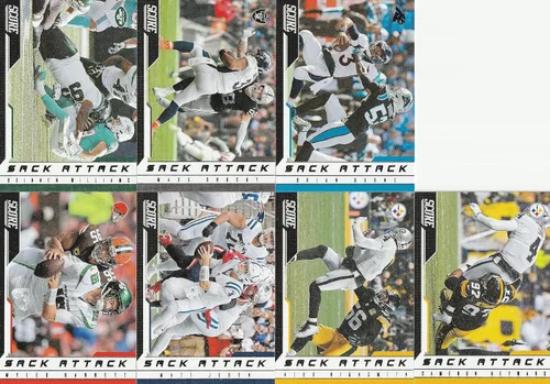 Vista 2 de 2023 Panini Score Football Cards Sack Attack INSERT SET 15 CARDS Micah Parsons Aidan Hutchinson TJ Watt Von Miller Bosa Mack and More