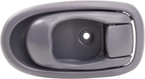 Vista 135 de TRQ Manija de puerta interior delantera izquierda cromada y negra para el lado del conductor compatible con Ford F-150 2012-2014
