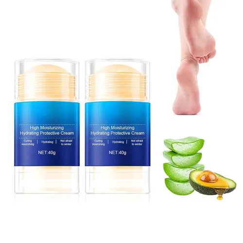 Vista 18 de Crema Hidratante y Antigrietas para Pies, Crema de 2025 ml Hidratante y Alivio de Grietas y Sequedad para Pies, Crema de Reparación para Manos
