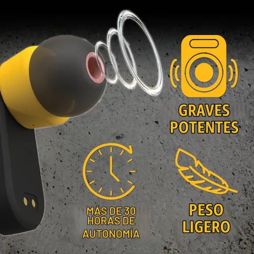 Vista 2 de DEWALT Auriculares inalámbricos con estuche de carga y funda protectora