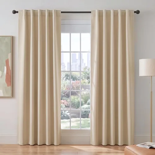 Vista 109 de PONY DANCE Cortinas cortas con aislamiento térmico para ventana pequeña, para guardería, baño, cocina, lavandería, caravana, sótano, 29 pulgadas