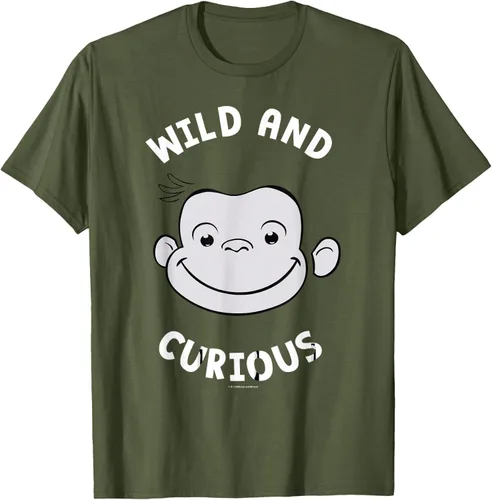 Vista 51 de Curious George Camiseta Big Face Wild and Curious Negro
