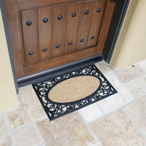 Vista 4 de Rubber-Cal Celtic Sea - Felpudo decorativo de goma de coco para exteriores, 18 x 30 pulgadas