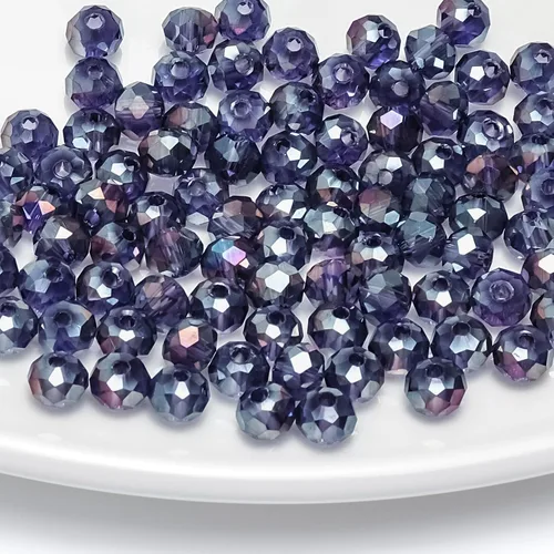 Vista 11 de 246 cuentas de cristal redondas de 0.118 pulgadas (0.118 in) con múltiples facetas sueltas espaciadoras de cristal para hacer joyas, pulseras