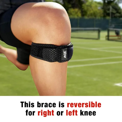 Vista 7 de ACE Correa de rodilla de marca, ajustable, negro, 1/paquete