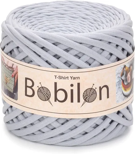 Vista 19 de Hilo de camiseta de algodón de 5 a 0.276 in, 328.1 ft / 110 yardas, para ganchillo, tejido y macramé, ártico 100% cotton t shirt yarn for crochet