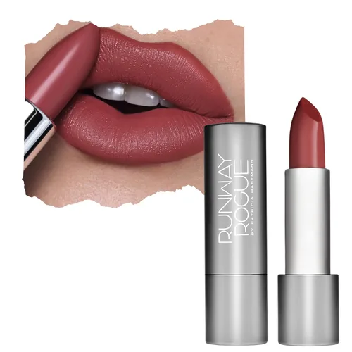 Vista 12 de Runway Rogue 90s Vibe Lápiz Labial, Lápiz Labial Hidratante Mate Midnight-Merlot Borgoña Oscuro, '1993