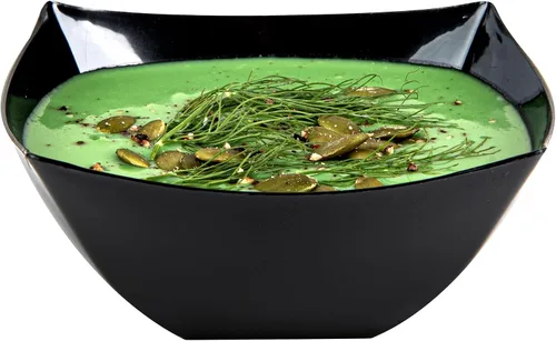 Vista 10 de Restaurantware Moderna - Cuencos de plástico de lujo de 8 onzas, 10 cuencos cuadrados desechables para ensalada, duraderos y resistentes