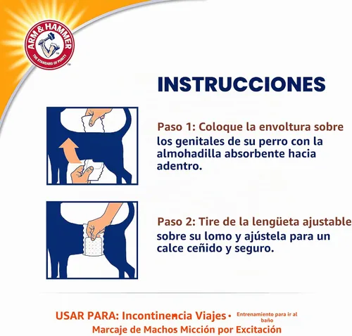 Vista 6 de Arm & Hammer Bandas para el vientre para perros machos pequeños, 12