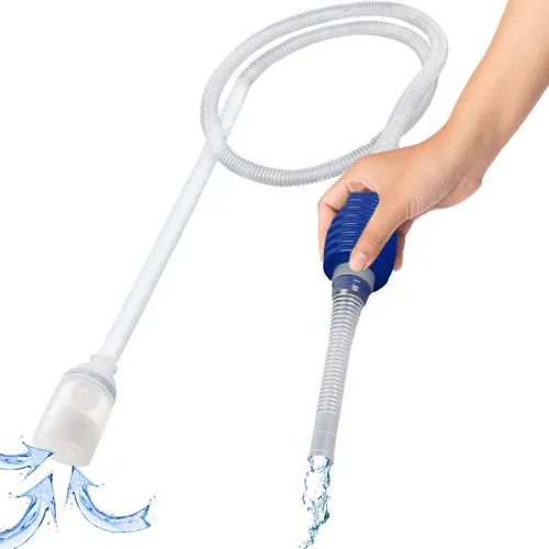 Vista 8 de SunGrow Kit de mantenimiento de acuario con bombilla de cebado, 65 pulgadas, fácil de usar, perfecto para tanques de peces pequeños, 2 minutos