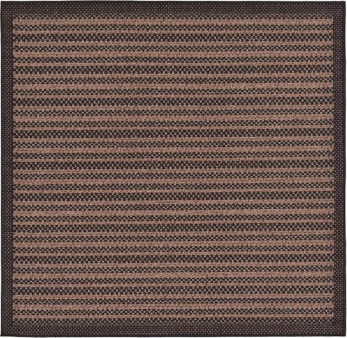 Vista 12 de Unique Loom - Tapete para exteriores de la colección Border, cuadriculado (2.2 pies x 3.1 pies, rectangular, color marrón/negro)