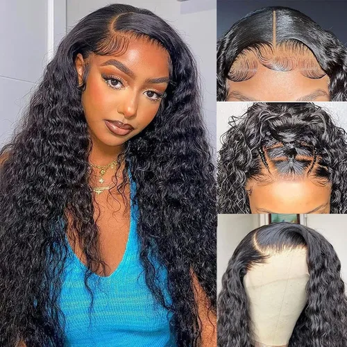 Vista 17 de Peluca negra Kinkycurly con borde 4C, cabello humano 4x4 HD encaje afro rizado cierre peluca para mujeres negras encaje precortado sin pegamento