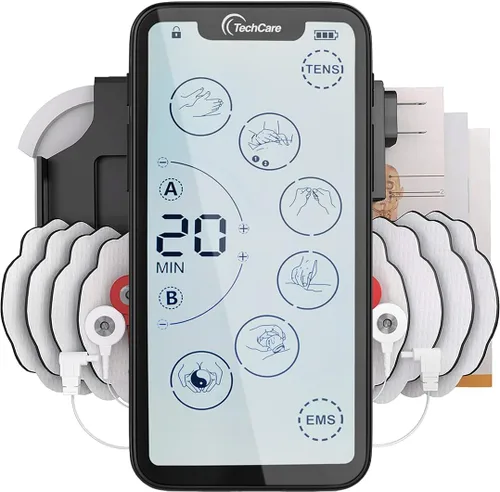 Vista 2 de Estimulador muscular Unidad de decenas de 24 modos Pantalla táctil EMS Pulso Masajeador Máquina Dispositivo Cuello Espalda Pierna Hombro Alivio