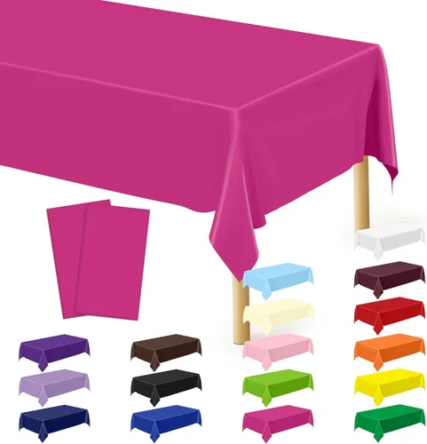 Vista 49 de Suministros de regreso a clases, 2 manteles de 108 x 54 pulgadas, manteles desechables coloridos para el primer día de escuela, rectangular