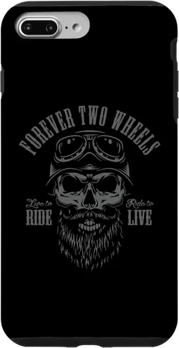 Vista 12 de Forever Two Wheels Biker Skull with Beard Motorcycle Design - Carcasa para iPhone 17
