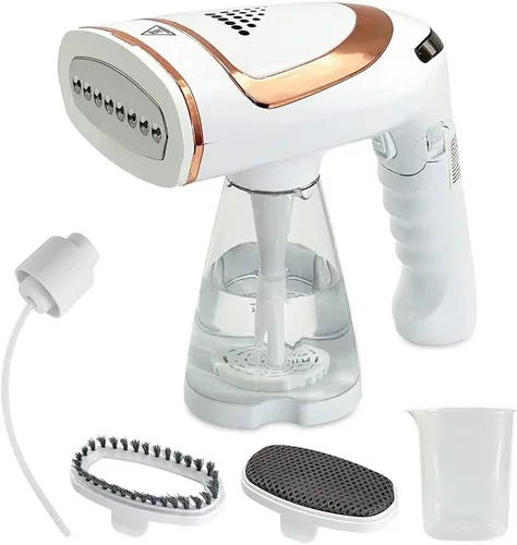 Vista 6 de Potente vaporizador de mano para ropa y tela con suela calentada de acero inoxidable, calentamiento rápido, 1600 vatios