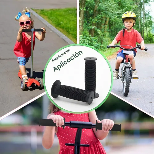 Vista 4 de Coolrunner Mushroom - Empuñaduras de bicicleta para niños, compatibles con BMX y bicicletas para niños y niñas Negro