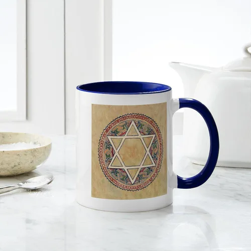 Vista 6 de CafePress STAR OF DAVID - Taza de café de cerámica (11.0 fl oz)