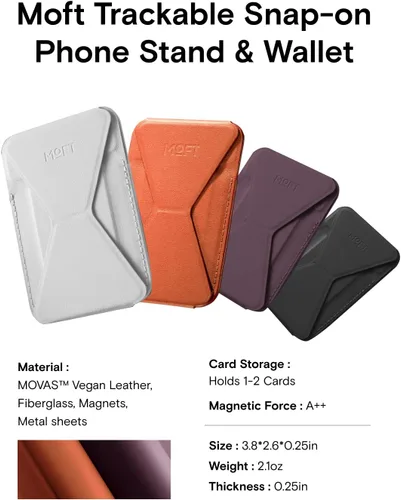 Vista 9 de MOFT Soporte Magnético para Billetera Compatible con iPhone Series 16/15/14/13/12, Ajuste de Ángulo y Compatibilidad con MagSafe, Soporte