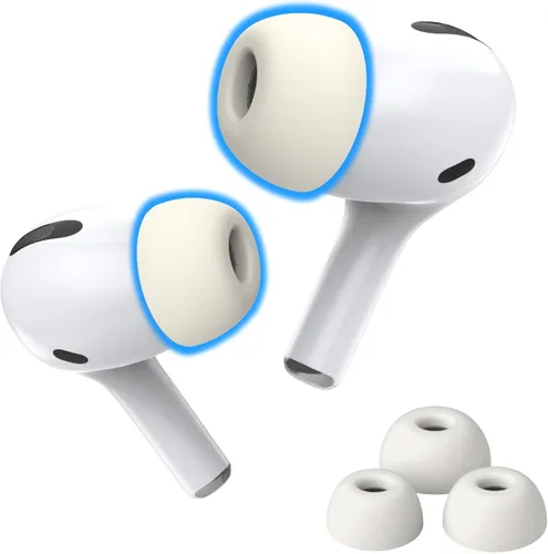 Vista 10 de Almohadillas de espuma viscoelástica Foam Masters para AirPods Pro 1ª y 2ª generación Cómodas Seguras Mejor cancelación de ruido Reemplazo