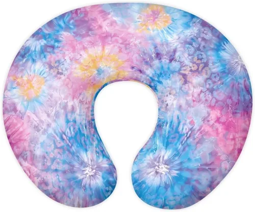 Vista 21 de Funda de almohada de alimentación de ajolote azul, funda de almohada de lactancia materna con margaritas para niñas recién nacidas, funda