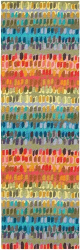 Vista 36 de Dash & Albert Paint Chip Hand Micro Hooked Wool Rug, 2' X 3', Bark Abstract