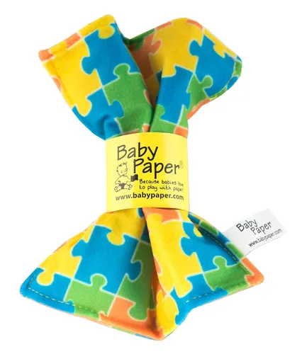Vista 21 de Baby Paper Juguete sensorial arrugado y mordedor, estampado de flechas, regalo lavable Arrows