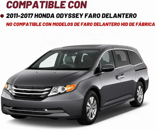 Vista 6 de JSBOYAT Conjunto de faros delanteros de repuesto para Honda Odyssey 2011-2017, estilo OE, carcasa negra, con reflector ámbar (L+R) Faros