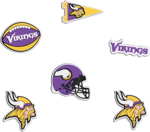 Vista 11 de FOCO unisex-adult NFL Team Logo 6-Pack Shoe Charms