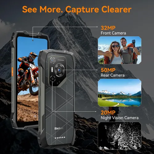 Vista 6 de Blackview BL7000 Pro 5G Smartphone resistente con Android 16, 32GB+256GB Negro